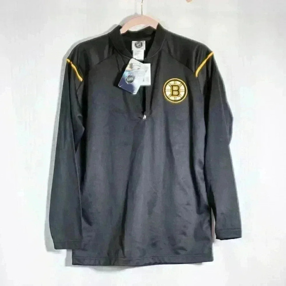NWT NHL Hockey Boston Bruins 1/4 zip jacket size S - 34/36 - Picture 1 of 9